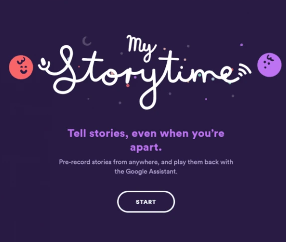 Captura de pantalla de My Storytime, el servicio que te permite grabar historias con tu voz