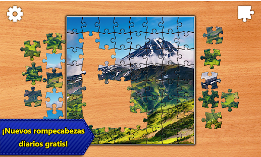 Pantalla de juego de la aplicación puzzles paisaje.