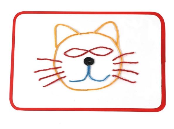 Dibujo de un gato con wikki stick