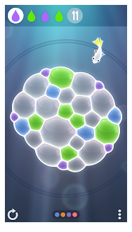 pantalla de juego de unir burbujas
