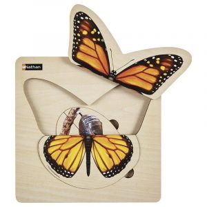 Puzzle de madera de una mariposa