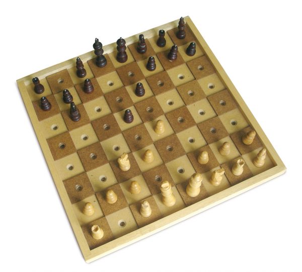Tablero de ajedrez con fichas