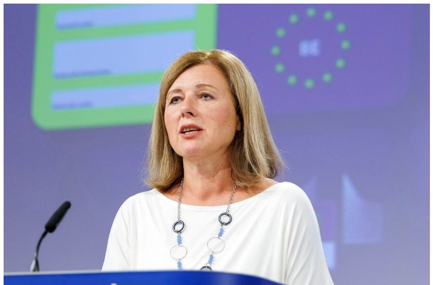 Vera Jourová, vicepresidenta de la Comisión Europea.